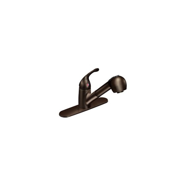 Old World Bronze One-Handle Pullout Kitchen Faucet
